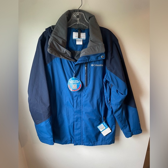 Columbia NWT Men’s Eager Air Interchange Jacket Small Blue - Picture 2 of 6